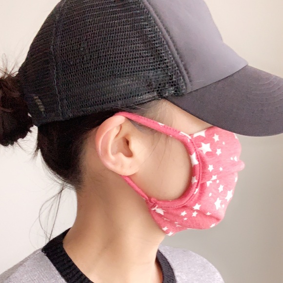 STARRY CLOTH MASK - MADE IN USA , RED - Picture 4 of 8